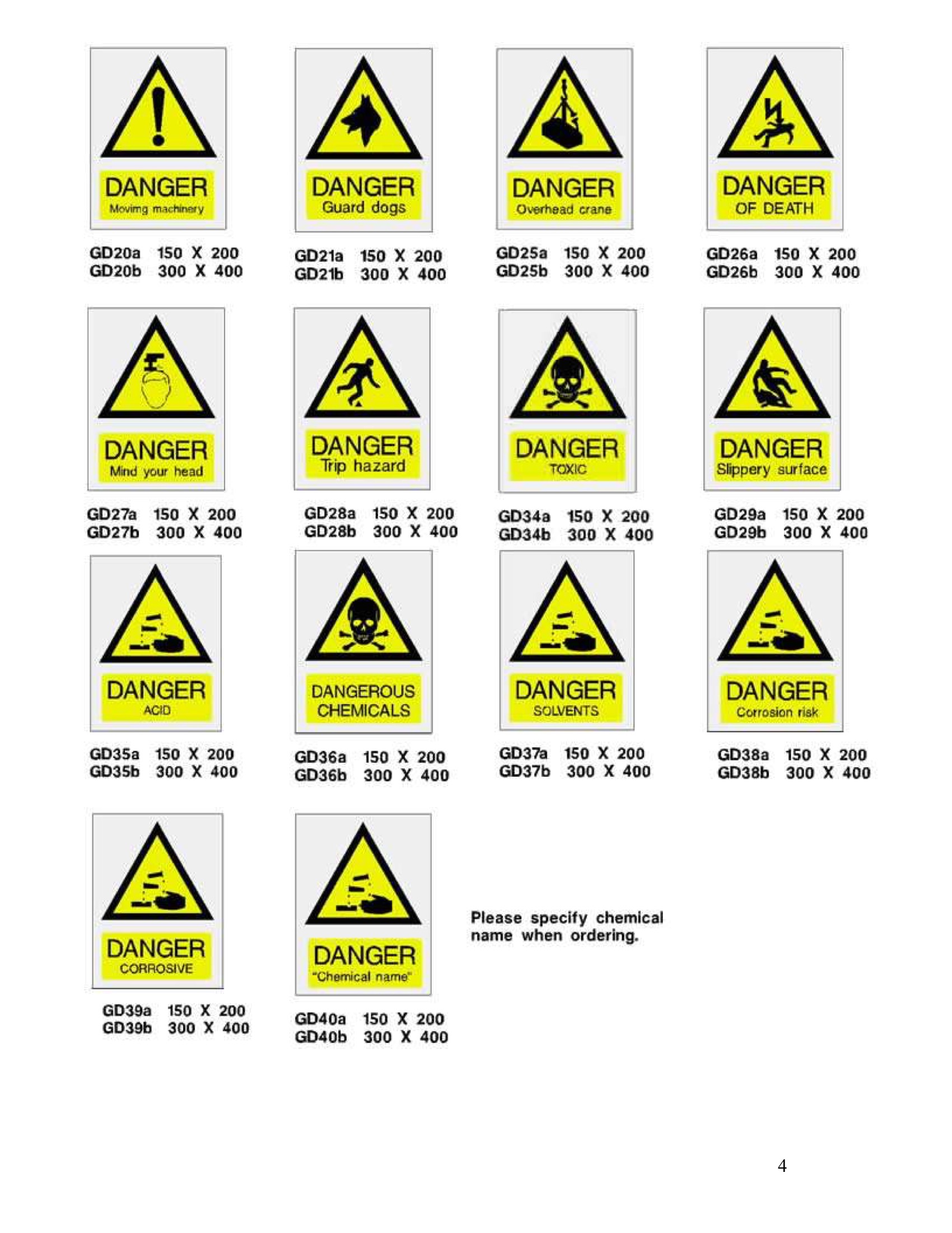 Neon Safety Sign Catalogue – Neon