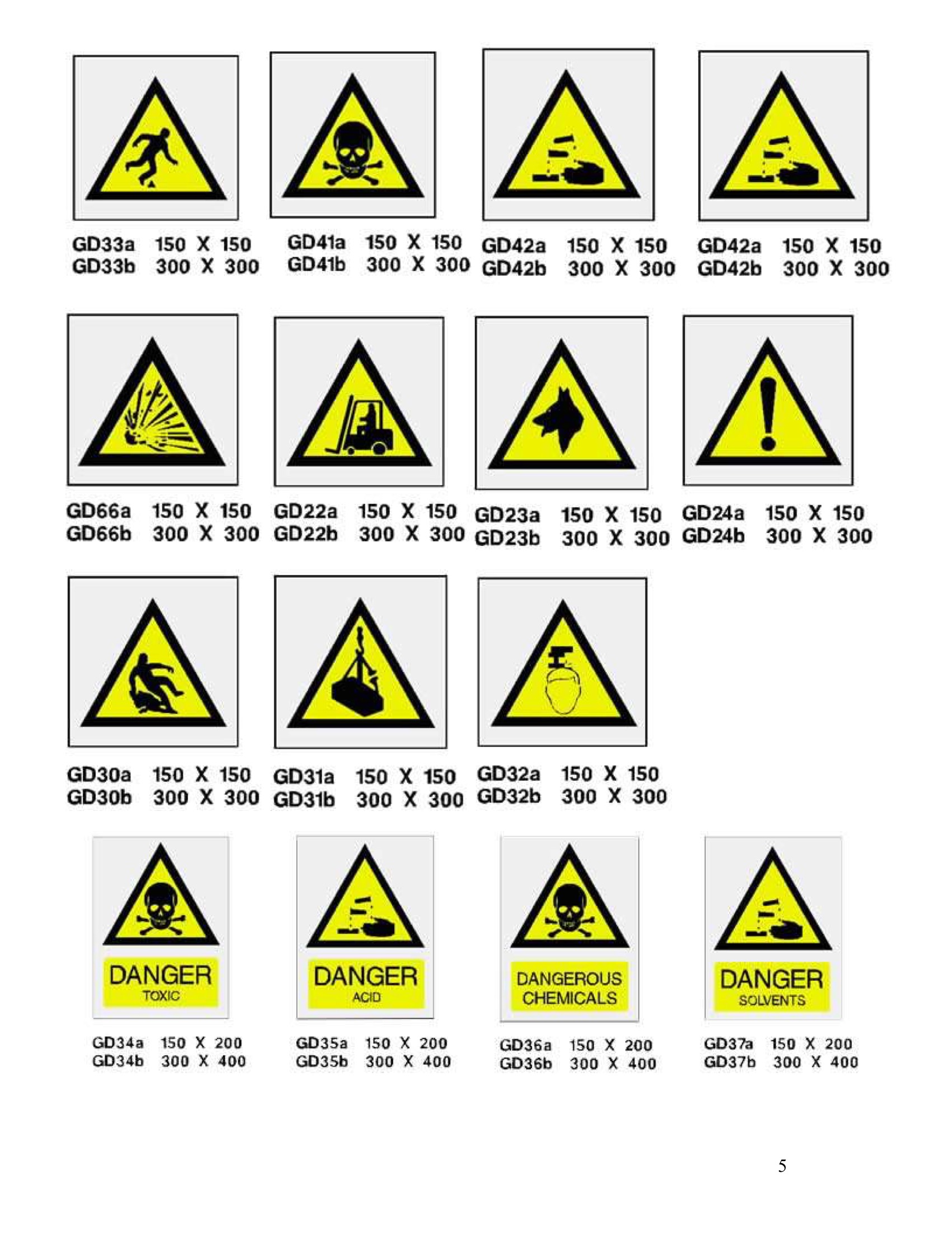 Neon Safety Sign Catalogue – Neon